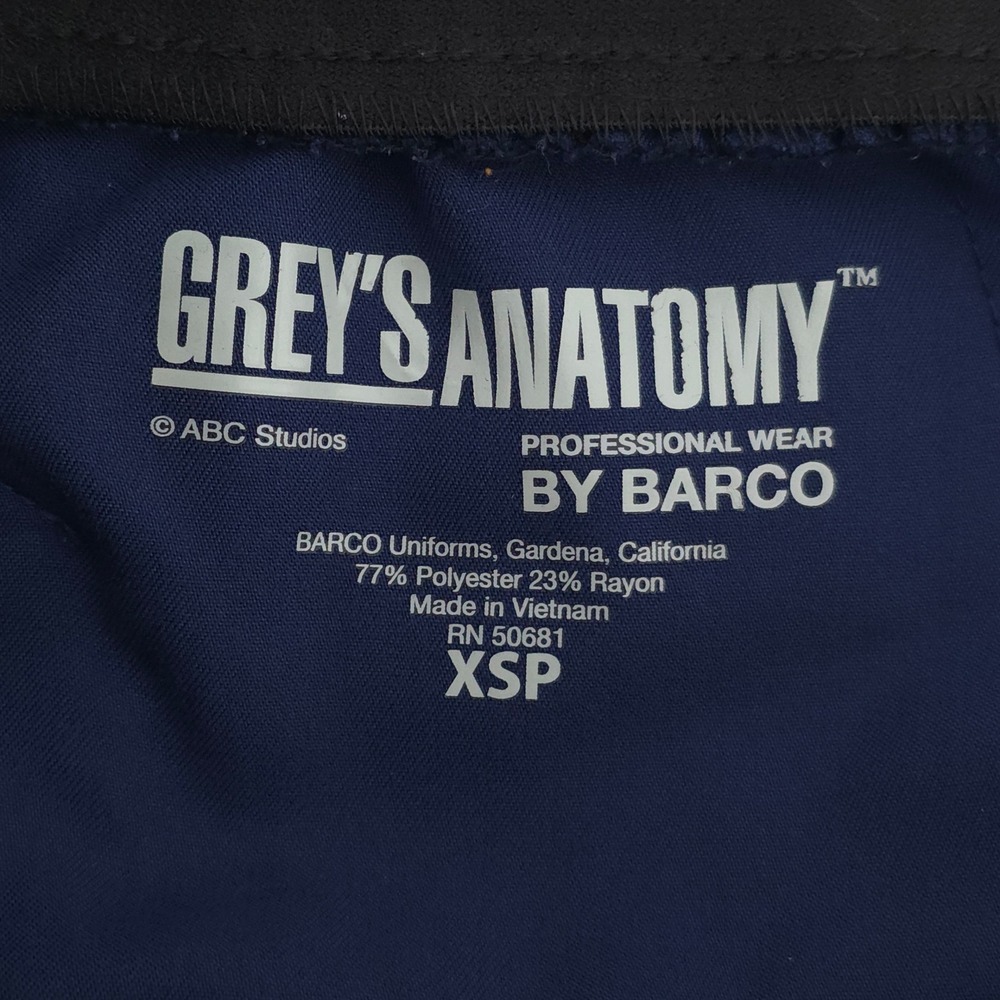 Grey's Anatomy Barco Women Scrub Joggers XSP Navy Blue Cargo Pants - Picture 5 of 10
